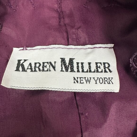 Karen Miller New York Purple Embellished Jacket & Sleeveless Gown Set Size 10 - Picture 6 of 12